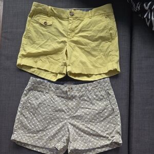 Yellow and Floral Women's Shorts Set